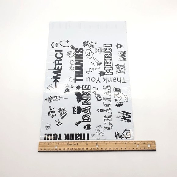 Thank You 10 x 13 Poly Mailers Printed Bags For Mailing Shipping 25 Pack - Picture 2 of 3